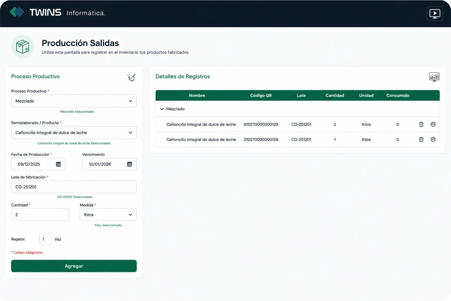 Controlá tu producción de forma simple