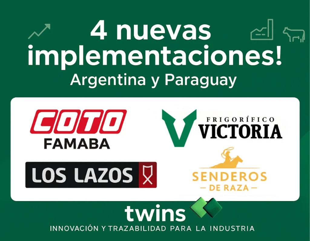 Cuatro nuevas implementaciones en Argentina y Paraguay: Coto Famaba, Frigorífico Victoria, Los Lazos y Senderos de Raza